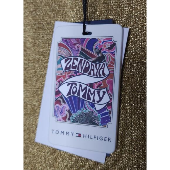 Tommy Hilfiger Zendaya X Tommy womens gold shimmer sleeveless body suit sz 4 NWT - Picture 6 of 7